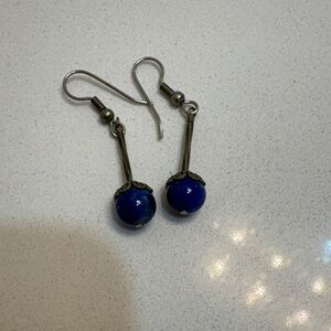 Blue Lapis Drop Earrings